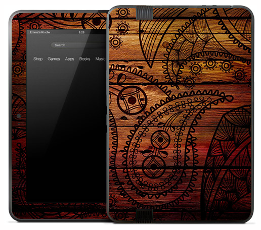 Horizontal Branded Wood Skin for the Amazon Kindle