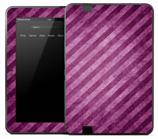 Pink & Purple Stripes Skin for the Amazon Kindle