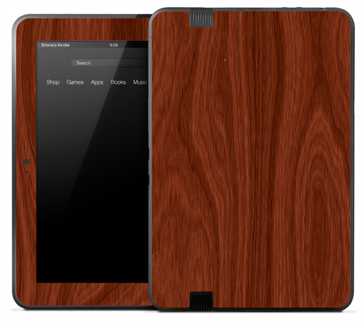Elegant Simple Wood Skin for the Amazon Kindle