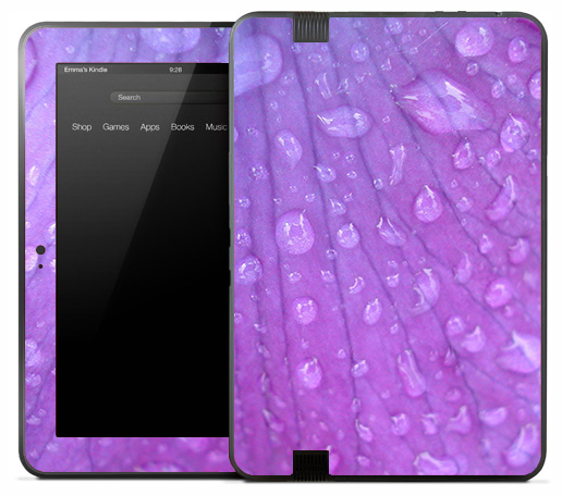 Purple Pedal Droplet Skin for the Amazon Kindle