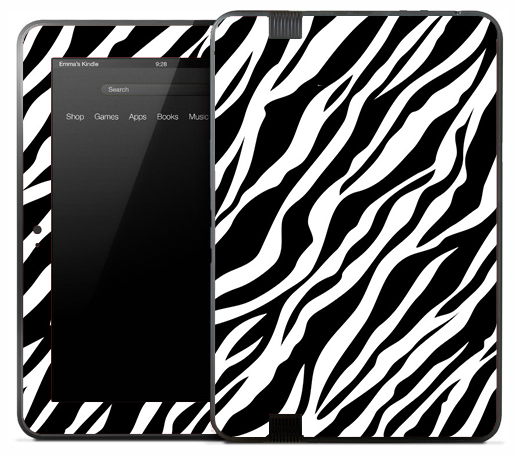 Artistic Zebra Skin for the Amazon Kindle