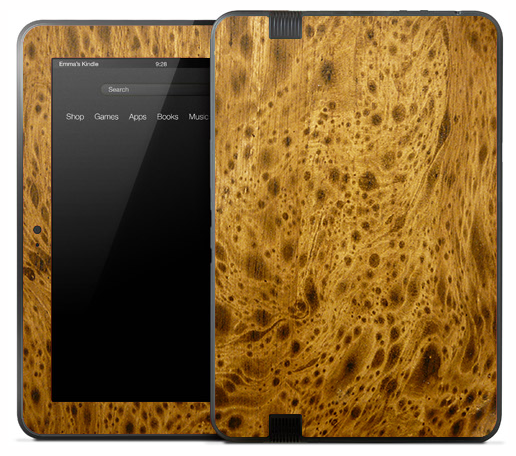 Fancy Aged Wood Skin for the Amazon Kindle