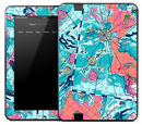 Blue & Pink Travelers Map Skin for the Amazon Kindle