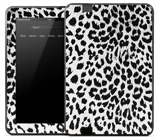 Real Snow Leopard Skin for the Amazon Kindle