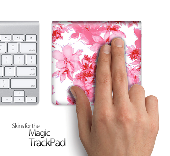 Abstract Pink Floral Skin for the Apple Magic Trackpad