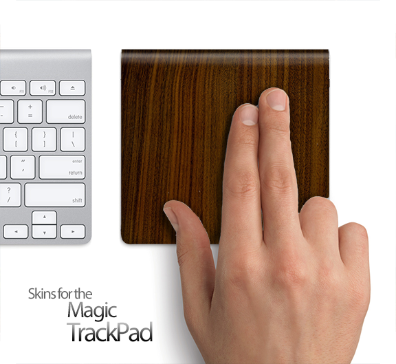 Walnut Wood Skin for the Apple Magic Trackpad