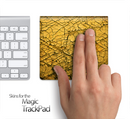 Cracked Yellow Surface Skin for the Apple Magic Trackpad