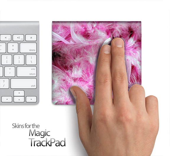 Pink Fuzzy Feathers Skin for the Apple Magic Trackpad