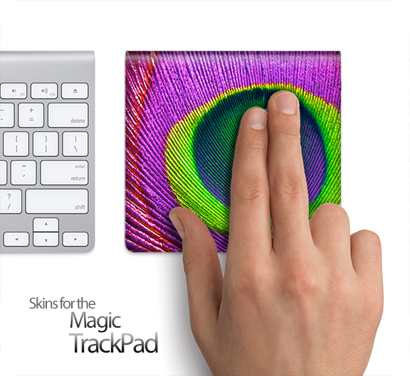 Neon Peacock Skin for the Apple Magic Trackpad