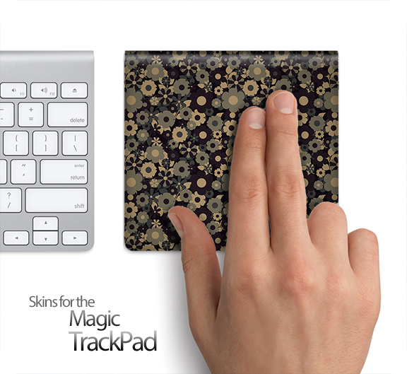 Tiny Floral Sprocket Skin for the Apple Magic Trackpad