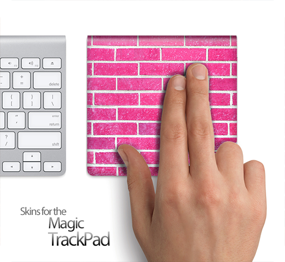 Pink Brick Wall Skin for the Apple Magic Trackpad