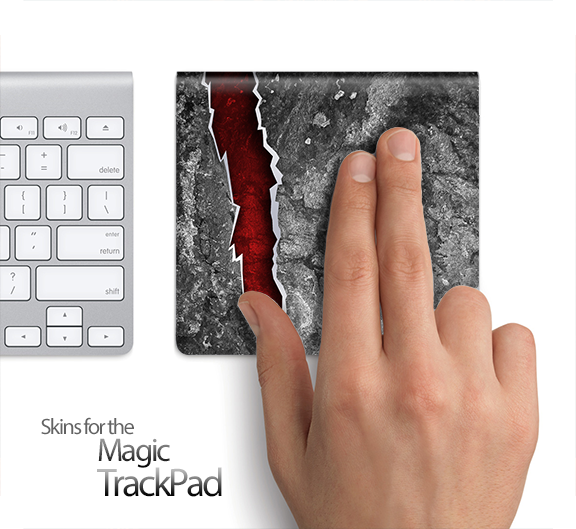 Cracked Red Core Skin for the Apple Magic Trackpad