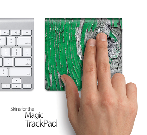 Green Peeled Wood Skin for the Apple Magic Trackpad