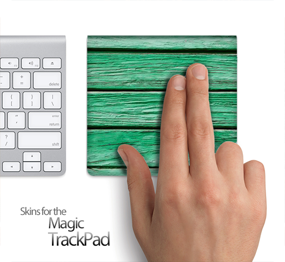 Green Wood Slabs Skin for the Apple Magic Trackpad