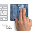 Blue Washed Wood Skin for the Apple Magic Trackpad