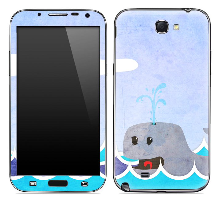 Whale Illustration Skin for the Samsung Galaxy Note 1 or 2