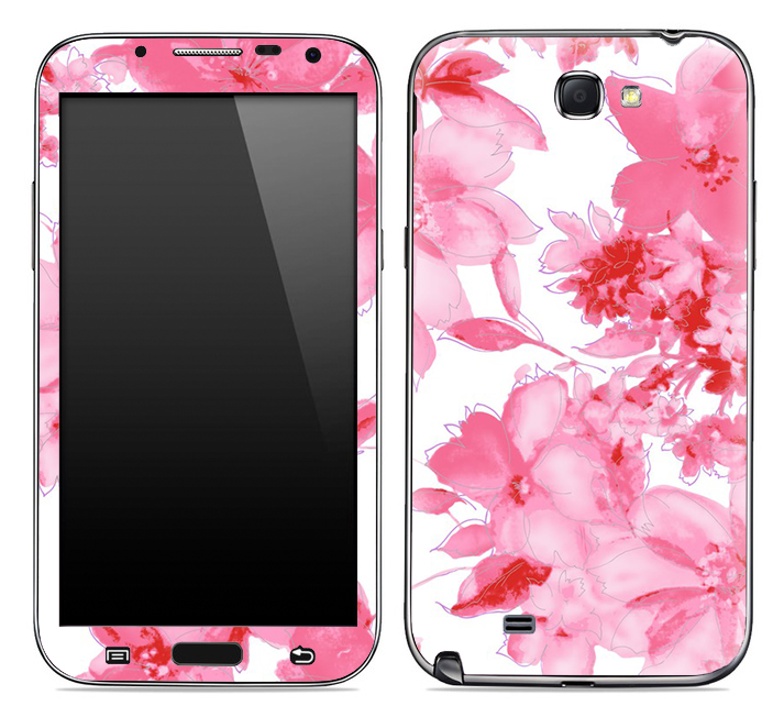 Pink Abstract Floral Skin for the Samsung Galaxy Note 1 or 2