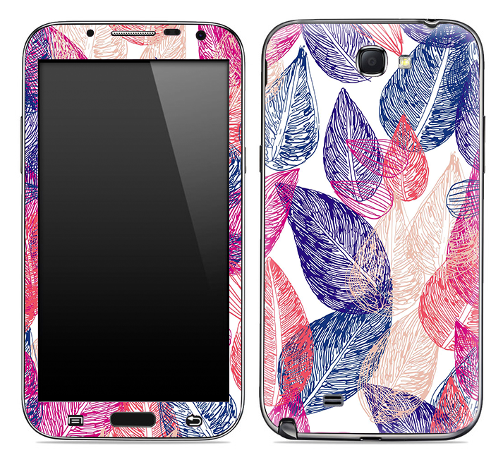 Seamless Colorful Leaves Skin for the Samsung Galaxy Note 1 or 2