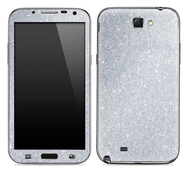 Silver Glitter Ultra Metallic Skin for the Samsung Galaxy Note 1 or 2
