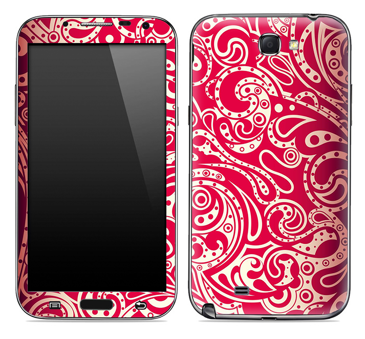 Red Paisley Pattern Skin for the Samsung Galaxy Note 1 or 2