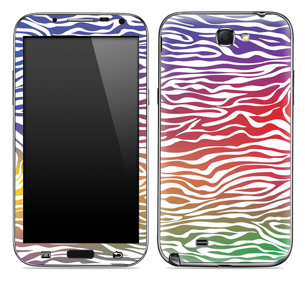 Colorful Zebra Print Skin for the Samsung Galaxy Note 1 or 2