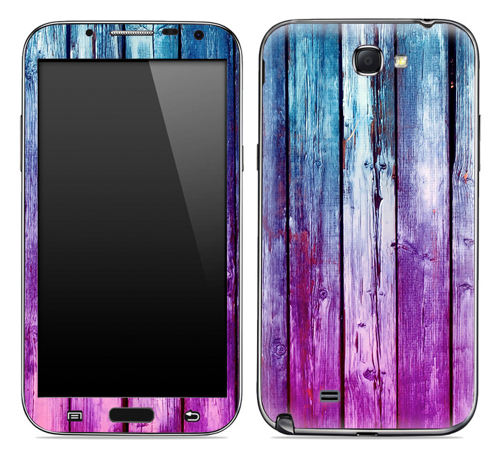 Pink & Blue Dyed Wood Skin for the Samsung Galaxy Note 1 or 2