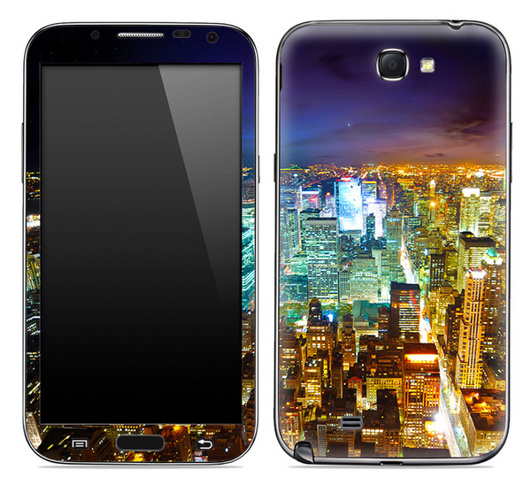 New York City Night Skyline Skin for the Samsung Galaxy Note 1 or 2