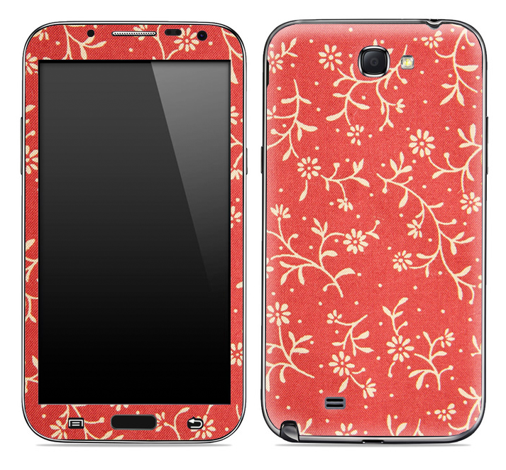 Red Vintage Floral Skin for the Samsung Galaxy Note 1 or 2