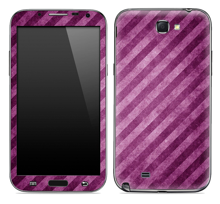 Grungy Slanted Purple Striped Skin for the Samsung Galaxy Note 1 or 2