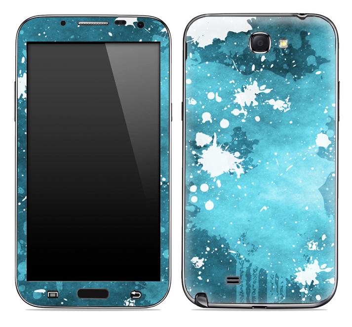 Blue Paint Splatter Skin for the Samsung Galaxy Note 1 or 2