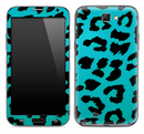 Turquoise Cheetah Print Skin for the Samsung Galaxy Note 1 or 2