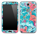 Neon Abstract Map Skin for the Samsung Galaxy Note 1 or 2