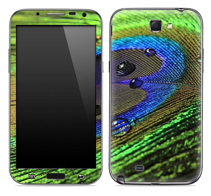 Wet Peacock Feather 2 Skin for the Samsung Galaxy Note 1 or 2