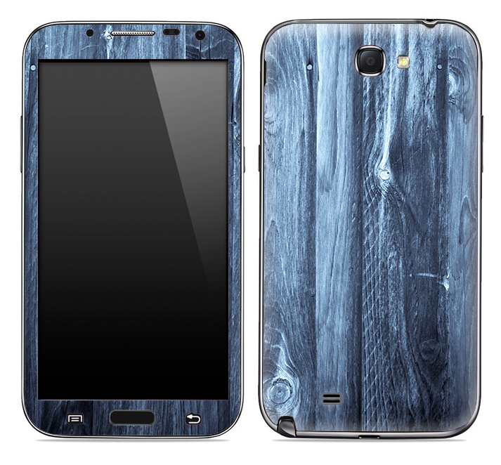 Blue Washed Wood Skin for the Samsung Galaxy Note 1 or 2