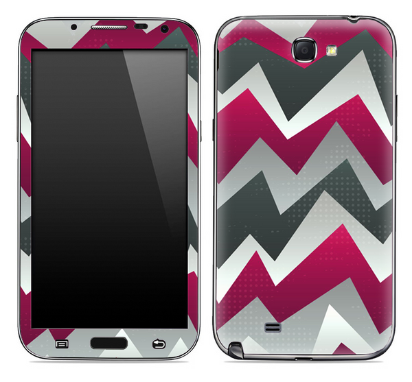 Purple Abstract ZigZag Chevron Pattern Skin for the Samsung Galaxy Note 1 or 2