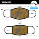 Slanted Golden Ridges - Made in USA Mouth Cover Unisex Anti-Dust Cotton Blend Reusable & Washable Face Mask with Adjustable Sizing for Adult or Child