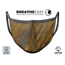 Slanted Golden Ridges - Made in USA Mouth Cover Unisex Anti-Dust Cotton Blend Reusable & Washable Face Mask with Adjustable Sizing for Adult or Child