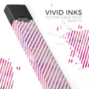 Slanted White Lines Over Multicolored Clouds - Premium Decal Protective Skin-Wrap Sticker compatible with the Juul Labs vaping device