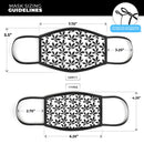 Slate Black 5 Leaf Clovers - Made in USA Mouth Cover Unisex Anti-Dust Cotton Blend Reusable & Washable Face Mask with Adjustable Sizing for Adult or Child
