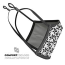 Slate Black 5 Leaf Clovers - Made in USA Mouth Cover Unisex Anti-Dust Cotton Blend Reusable & Washable Face Mask with Adjustable Sizing for Adult or Child