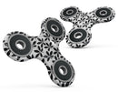 Slate Black 5 Leaf Clovers Full-Body Fidget Spinner Skin-Kit