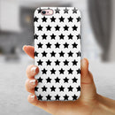 Slate Black All Over Star Pattern iPhone 6/6s or 6/6s Plus 2-Piece Hybrid INK-Fuzed Case