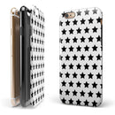 Slate Black All Over Star Pattern iPhone 6/6s or 6/6s Plus 2-Piece Hybrid INK-Fuzed Case