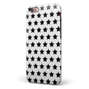 Slate Black All Over Star Pattern iPhone 6/6s or 6/6s Plus 2-Piece Hybrid INK-Fuzed Case