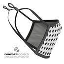Slate Black All Over Star Pattern - Made in USA Mouth Cover Unisex Anti-Dust Cotton Blend Reusable & Washable Face Mask with Adjustable Sizing for Adult or Child