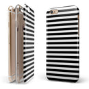 Slate Black Bold Hoizontal Lines iPhone 6/6s or 6/6s Plus 2-Piece Hybrid INK-Fuzed Case