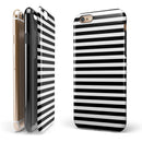 Slate Black Bold Hoizontal Lines iPhone 6/6s or 6/6s Plus 2-Piece Hybrid INK-Fuzed Case