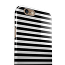 Slate Black Bold Hoizontal Lines iPhone 6/6s or 6/6s Plus 2-Piece Hybrid INK-Fuzed Case