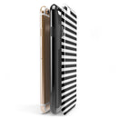 Slate Black Bold Hoizontal Lines iPhone 6/6s or 6/6s Plus 2-Piece Hybrid INK-Fuzed Case
