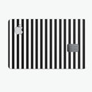 Slate Black Bold Hoizontal Lines - Premium Protective Decal Skin-Kit for the Apple Credit Card